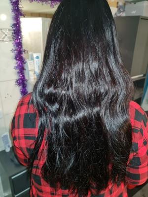 Very long brown hair. Curly wavy ready to be splattered with cum