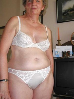 Hairy granny with bra