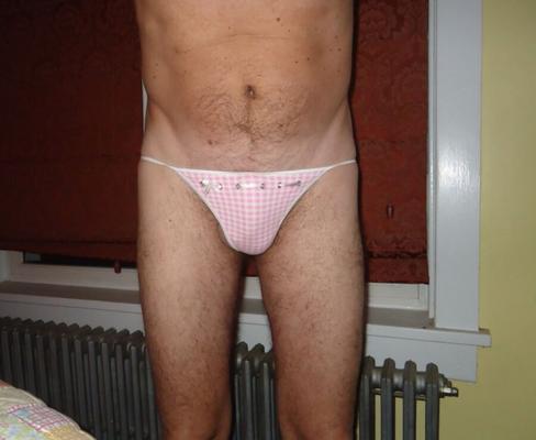 Me in panties  years ago. Thin and hairy