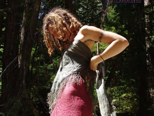 hippie goddess gem tall hairy thin dreadlocks outdoors part