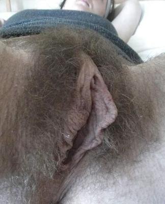 Pussy - her HAIRY beaver to cuddle