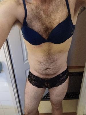 Hairy crossdresser --