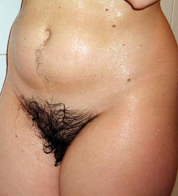 Hairy wife in shower