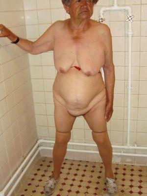 Latina/Latino Granny under the shower